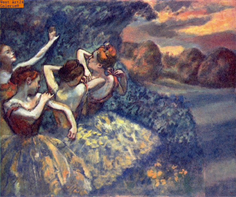 Vier Tänzerinnen nach Degas Gemäldeimitation